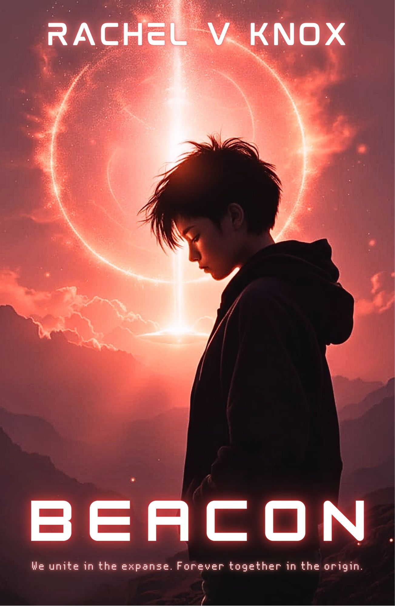 Beacon book cover showing the main character looking introspective